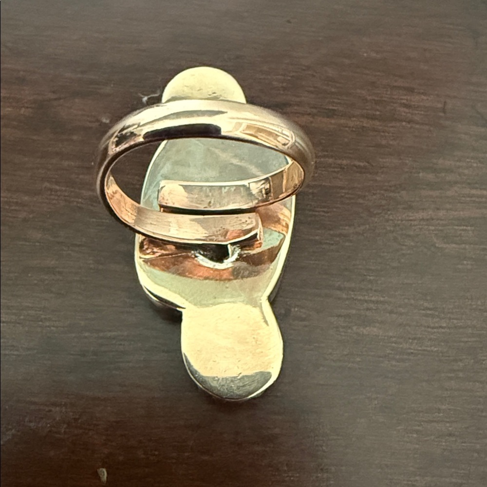 Copper Cotton Candy Turquoise Ring NWOT - Picture 2 of 3